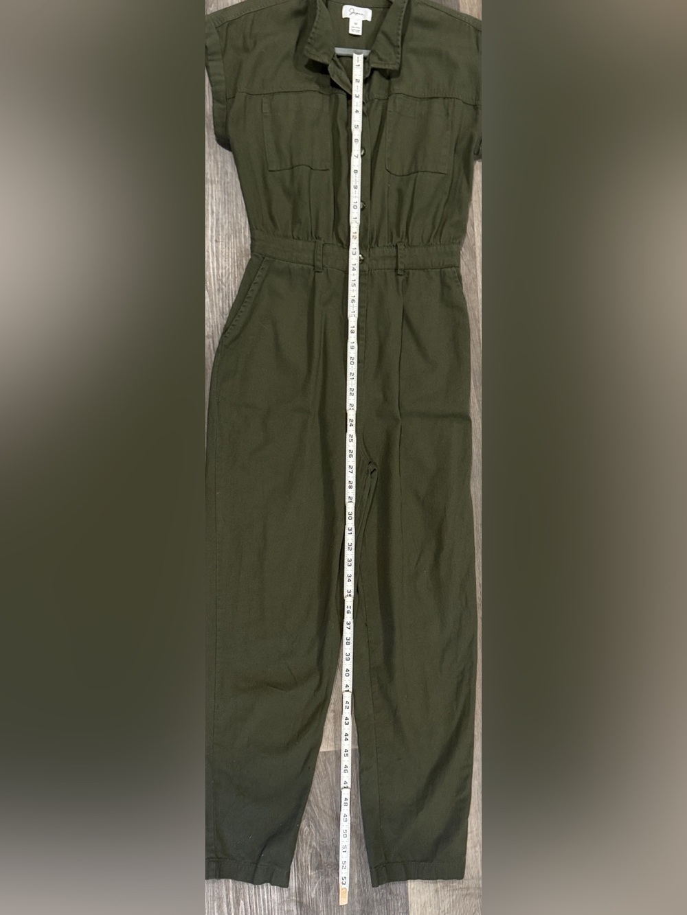 Japna Olive Green Cotton Full Button Jumper - Picture 3 of 11
